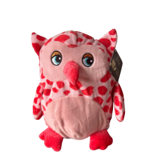 Teddy & Friends Brand Soft Pink Spotted Plush Toy | Ottis Farm Owl 25cm