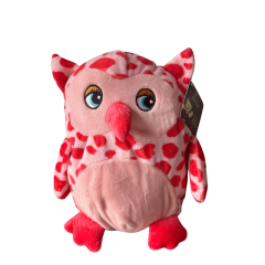 Teddy & Friends Brand Soft Pink Spotted Plush Toy | Ottis Farm Owl 25cm