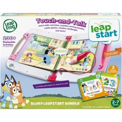 LeapFrog Touch and Talk Pink LeapStart Bluey Interactive Learning System | Ages 2 -7 Years