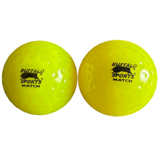 Buffalo Sports Dimple Hockey Ball Pack of 2 | Fluro Yellow