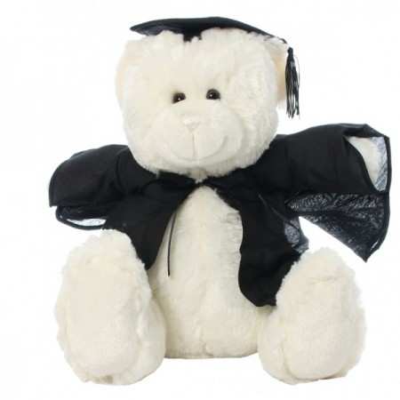 Teddy & Friends Brand Soft Frankie Graduation Bear Plush Momento | Cream 28cm