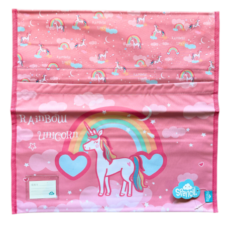 Spencil Chair Bag School Organiser 46.5 x 47cm - Rainbow Unicorn