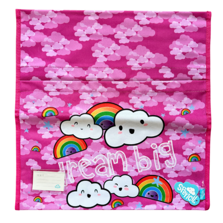 Spencil Chair Bag School Organiser 45 x 48cm - Rainbow Cloud