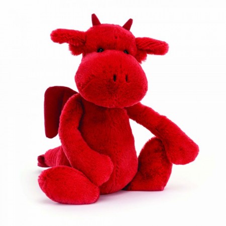 Jellycat Bashful Red Dragon Medium 31 x 12 x 15cm