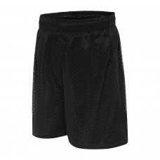 LW Reid McKay Black Mesh Shorts with Side Splits | Men