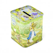 Beatrix Potter Beautiful Peter Rabbit Money Box Bank Tin