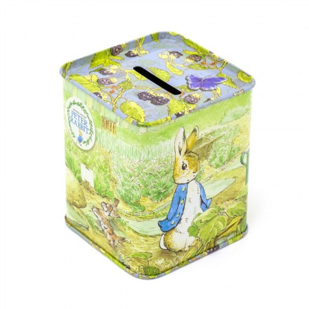 Beatrix Potter Beautiful Peter Rabbit Money Box Bank Tin