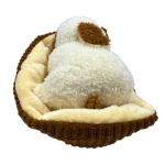 Jellycat Napping Nipper Dog Brown & White 9x14x10cm 