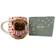 Leaf and Bean Sid Pug Cuddle Mug 500ml - Gift Boxed