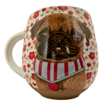 Leaf and Bean Sid Pug Cuddle Mug 500ml - Gift Boxed