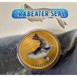 2018 Crabeater Seal Australian PNC with Coloured Tuvalu $1 Coin 7500 Limited