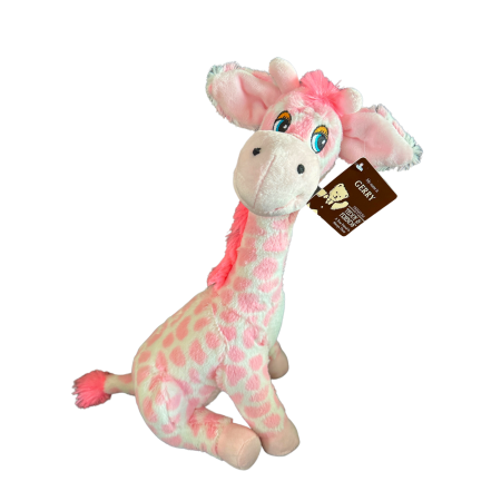 Teddy & Friends Brand Soft Pink Gerry Giraffe Plush Toy 33cm