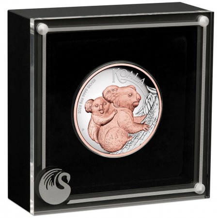 2023 $8 Koala High Relief Gilded 5oz Silver Proof Coin - 132/750