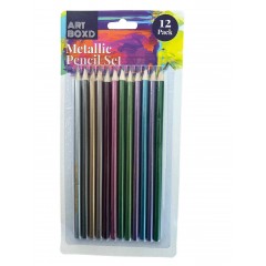 Art Boxd 12 Pack Metallic Colour Pencil Set