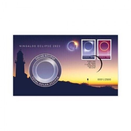 Australia 2023 Ningaloo Eclipse Medallion First Day Cover Limited to 2500 PNC